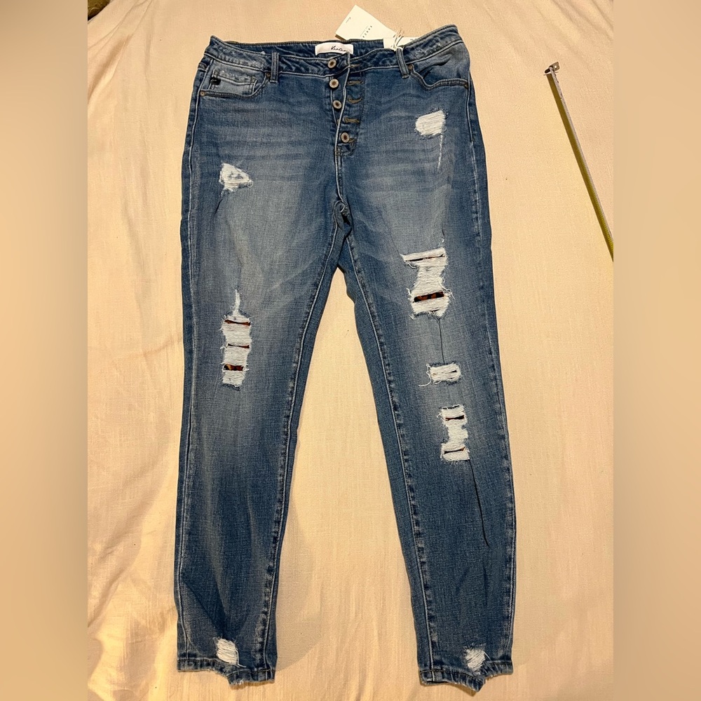 KanCan 15 Ankle skinny’s with leopard print